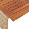 Soffgrupp för trädgården med dynor 5 delar beige konstrotting vidaXL – miniatyr 12