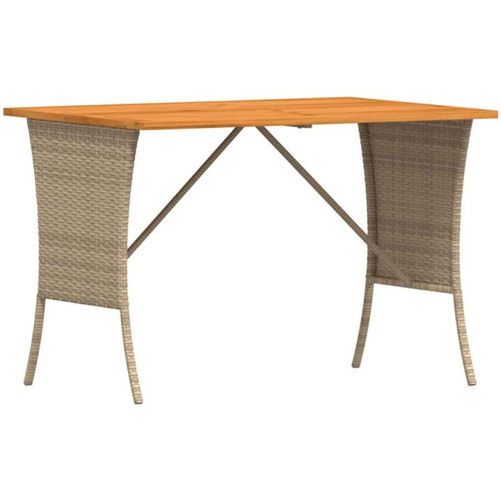 Soffgrupp för trädgården med dynor 5 delar beige konstrotting vidaXL – bild 5