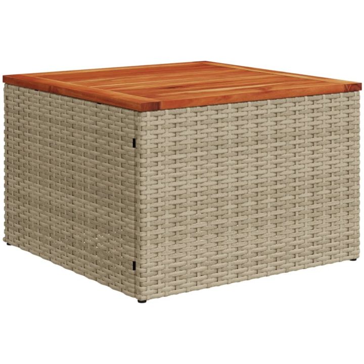 Soffgrupp för trädgården med dynor 9 delar beige konstrotting vidaXL – bild 3
