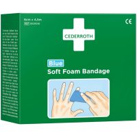 Soft Foam Bandage Blue 6cmx4,5m CEDERROTH