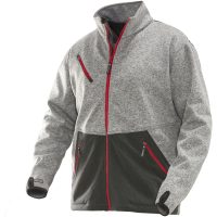 Softshell Jacka 1247 Technical Gråmelerad/Röd Jobman