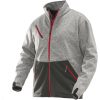 Softshell Jacka 1247 Technical Gråmelerad/Röd Jobman XXXL – miniatyr 1