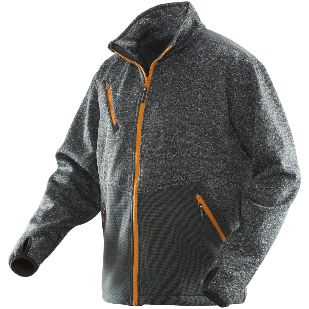 Softshell Jacka 1247 Technical Svartmelerad/Orange Jobman Large