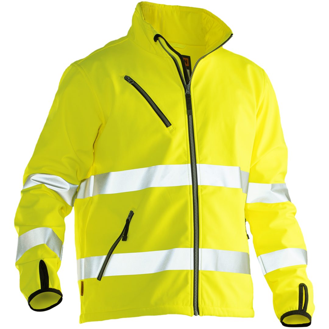 Softshell Jacka Varsel 1202 Practical Gul Jobman XXXL