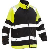 Softshell Light Jacka Varsel 5127 Technical Svart/Gul Jobman