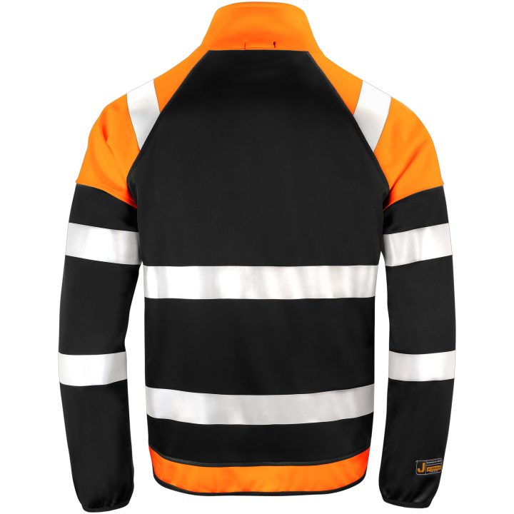 Softshell Light Jacka Varsel 5127 Technical Svart/Orange Jobman Large – bild 2