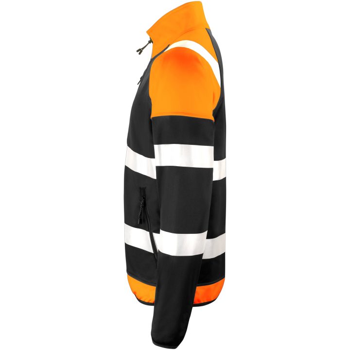 Softshell Light Jacka Varsel 5127 Technical Svart/Orange Jobman Large – bild 3