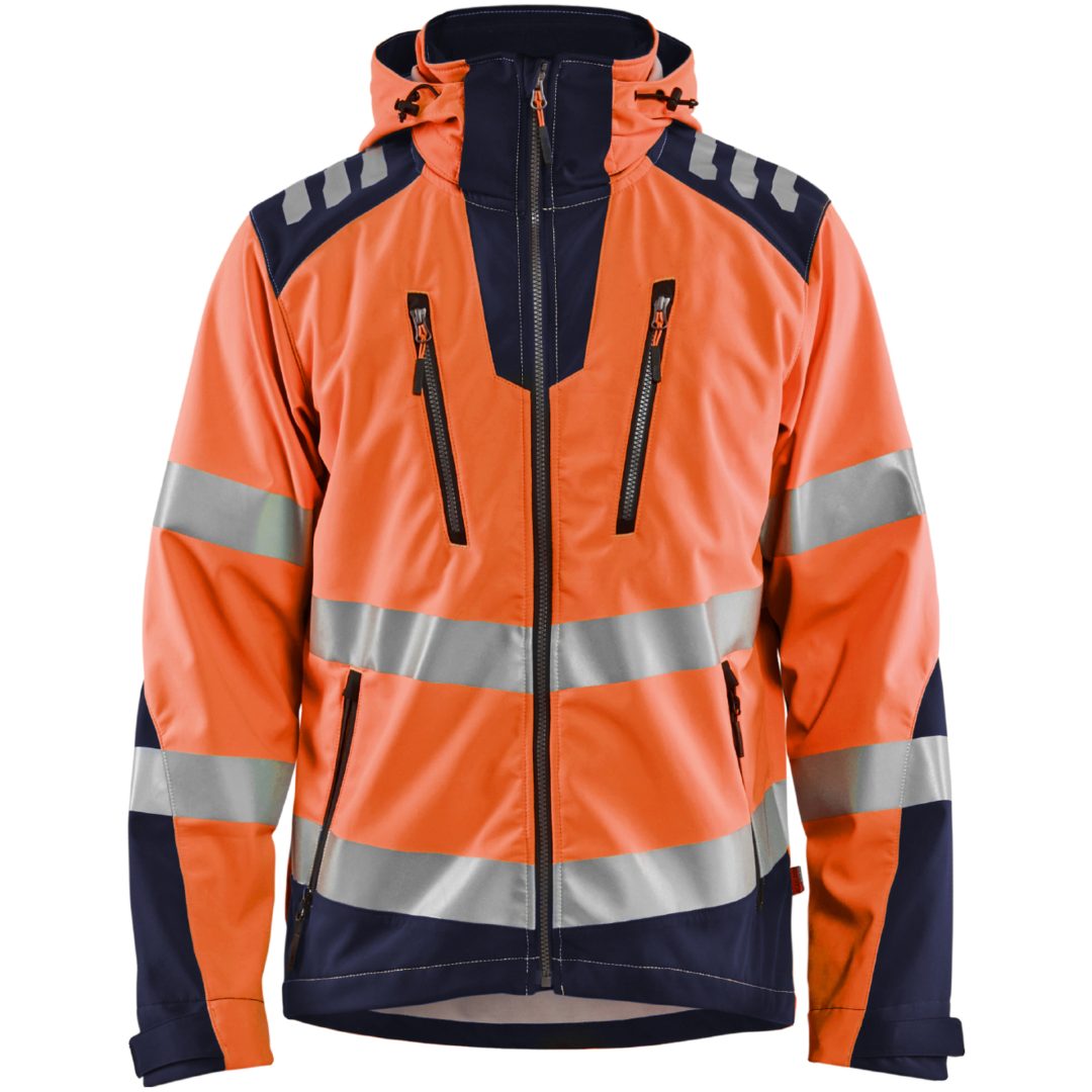 Softshelljacka 44912513 Hivisorange / Marin BLÅKLÄDER JACKA 44912513 ORANGE/MARIN XS
