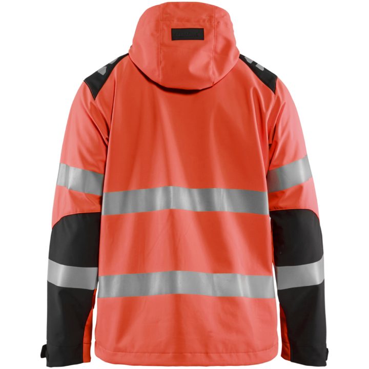 Softshelljacka 44912513 Hivisröd / Svart BLÅKLÄDER JACKA 44912513 RÖD/SVART XS – bild 3