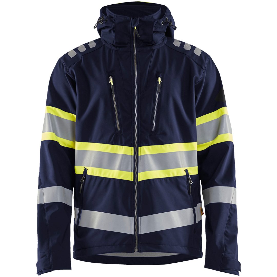 Softshelljacka Hivisgul/marin 44942513 Blåkläder JACKET 44942513 NAVY/YELL XS