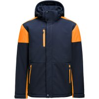 Softshelljacka Padded Marinblå/neonorange Printer PRIME