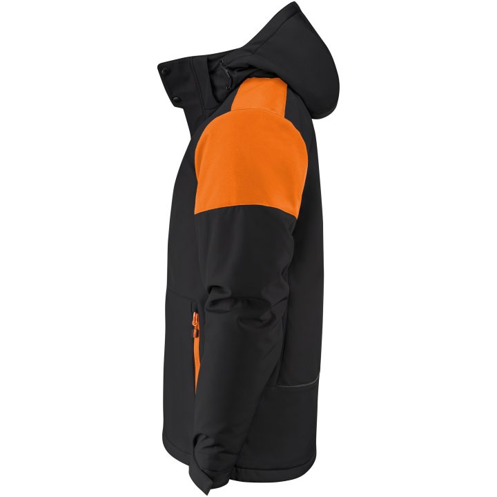 Softshelljacka Padded Svart/orange Printer PRIME s – bild 6