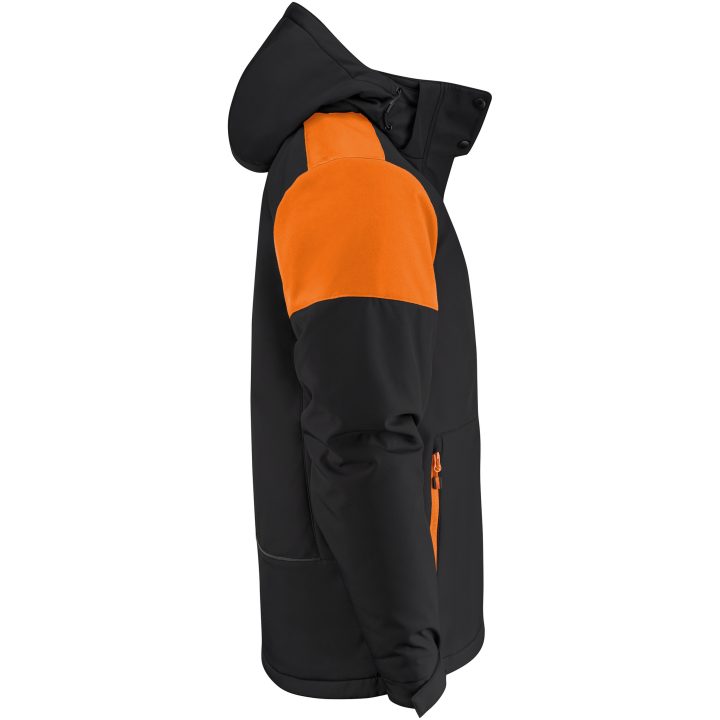 Softshelljacka Padded Svart/orange Printer PRIME s – bild 8