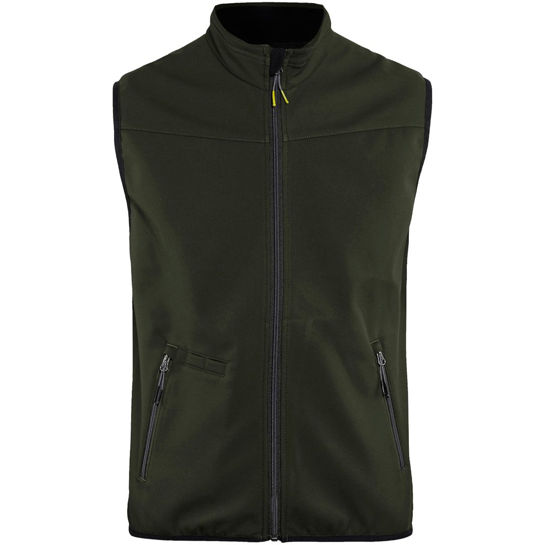 Softshellväst Svart/grön 38502516 Blåkläder XS
