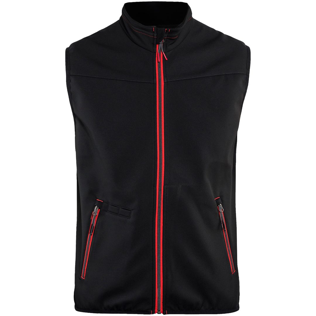 Softshellväst Svart/röd 38502516 Blåkläder XS