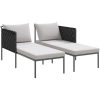 Solbädd med Kuddar 2-Person Anthracite Stål vidaXL 115 x 153 x 69.5 cm – miniatyr 4