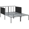 Solbädd med Kuddar 2-Person Anthracite Stål vidaXL 115 x 153 x 69.5 cm – miniatyr 5