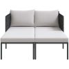 Solbädd med Kuddar 2-Person Anthracite Stål vidaXL 115 x 153 x 69.5 cm – miniatyr 6