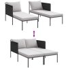 Solbädd med Kuddar 2-Person Anthracite Stål vidaXL 115 x 153 x 69.5 cm – miniatyr 10
