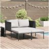 Solbädd med Kuddar 2-Person Anthracite Stål vidaXL 115 x 153 x 69.5 cm – miniatyr 1