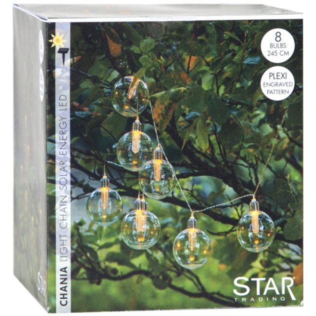 Star Trading Solcells-ljusslinga Chania Transparent