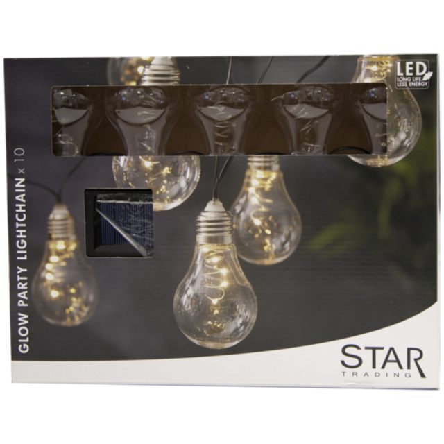 Star Trading Solcells-ljusslinga Glow Transparent