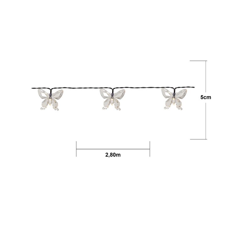 Solcells-ljusslinga Papillon Transparent Star Trading – bild 2