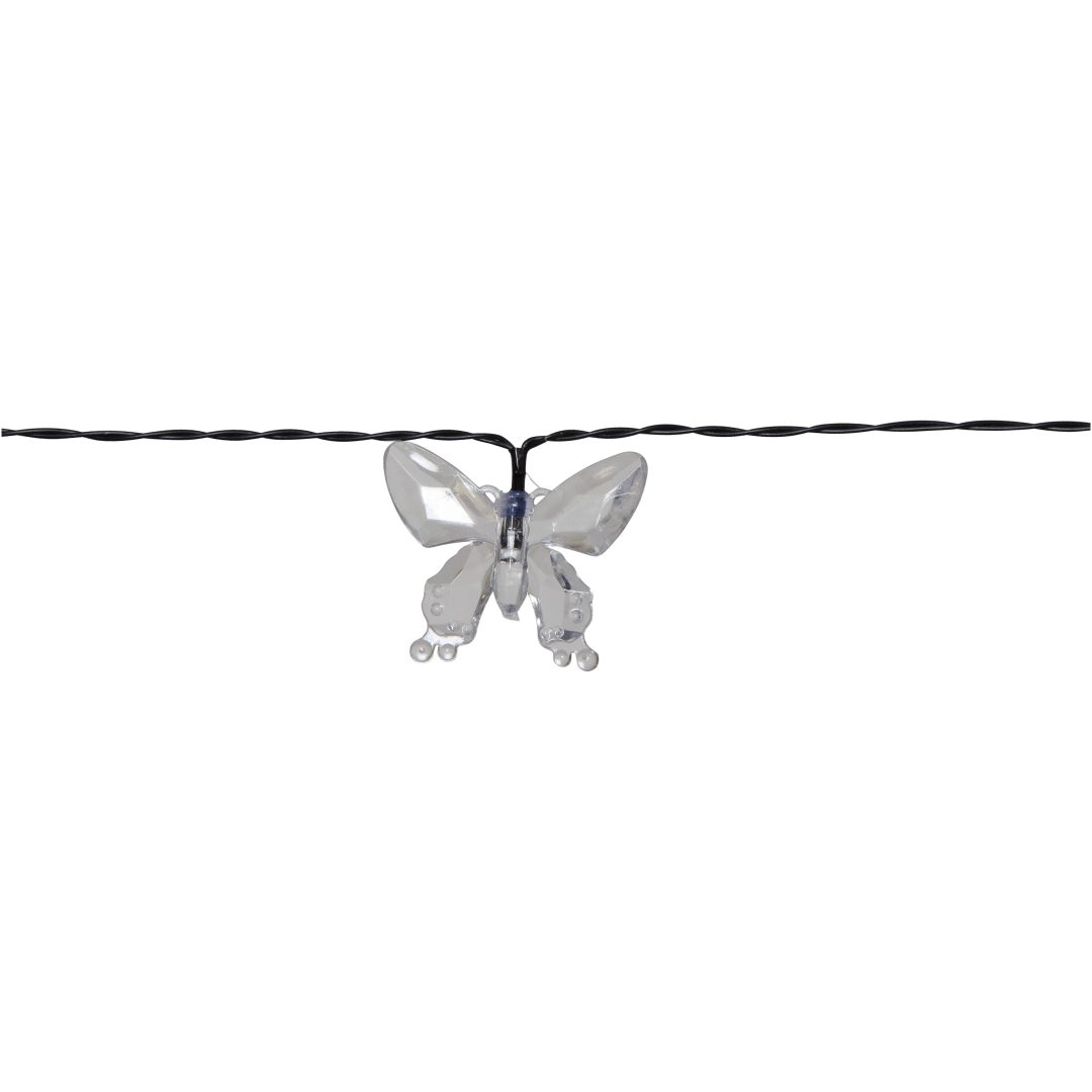 Solcells-ljusslinga Papillon Transparent Star Trading