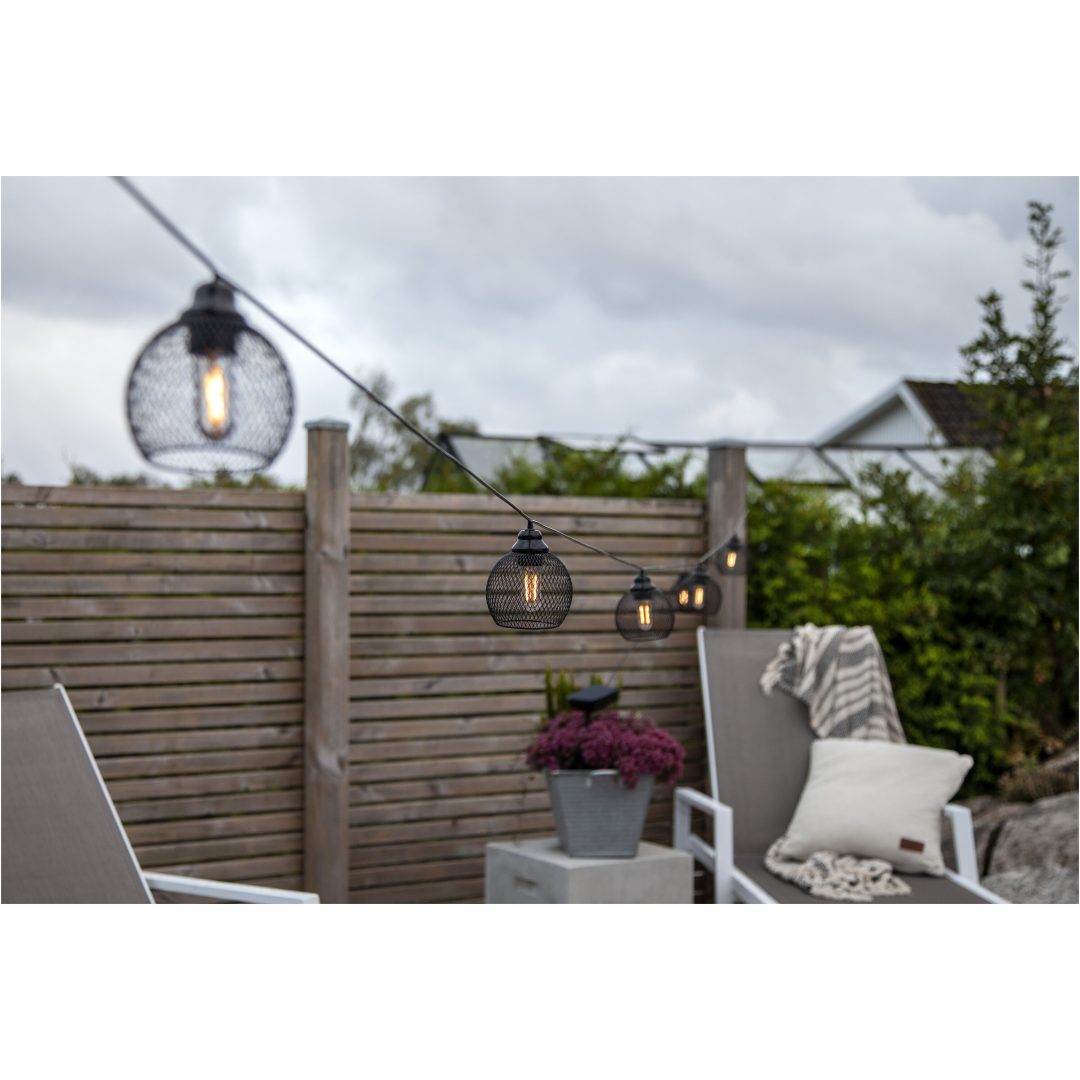 Solcells-ljusslinga Sunlight - 8 light Svart Star Trading – bild 4
