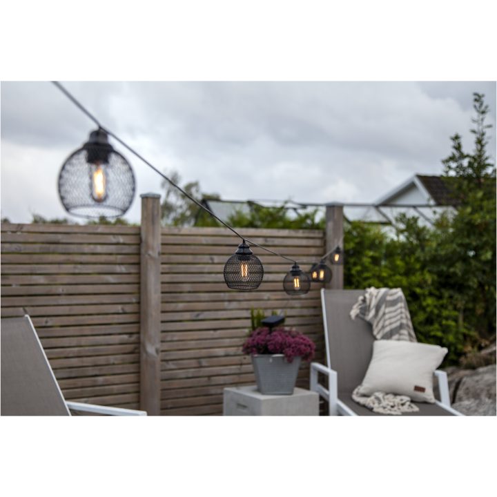 Solcells-ljusslinga Sunlight - 8 light Svart Star Trading – bild 4