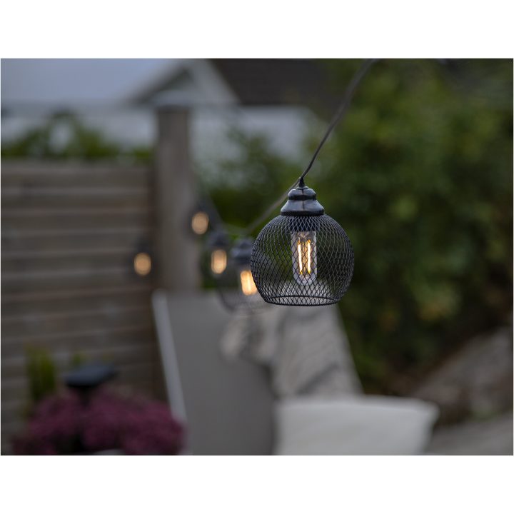Solcells-ljusslinga Sunlight - 8 light Svart Star Trading – bild 3