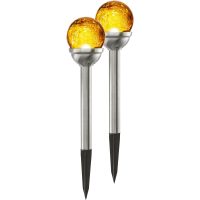 Solcells-pollare 2-p Roma Amber Star Trading