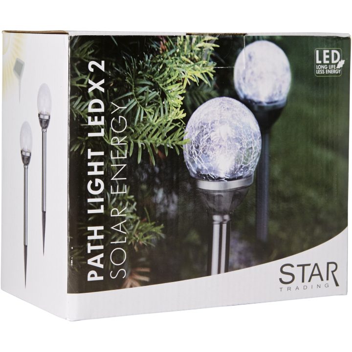 Solcells-pollare 2-p Roma Silver Star Trading – bild 4