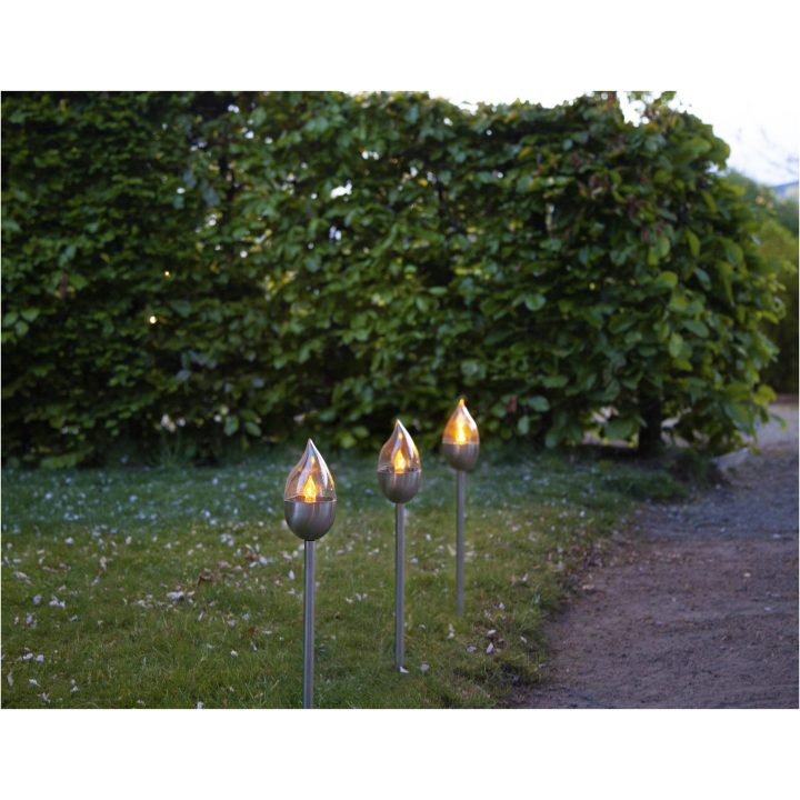 Solcells-pollare 3-p Olympus Silver Star Trading – bild 5