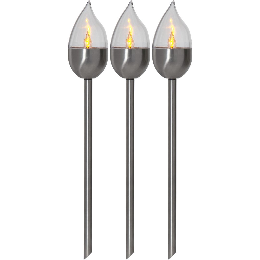 Solcells-pollare 3-p Olympus Silver Star Trading