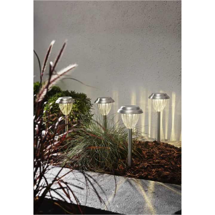 Solcells-pollare 4-p Palma Silver Star Trading – bild 5