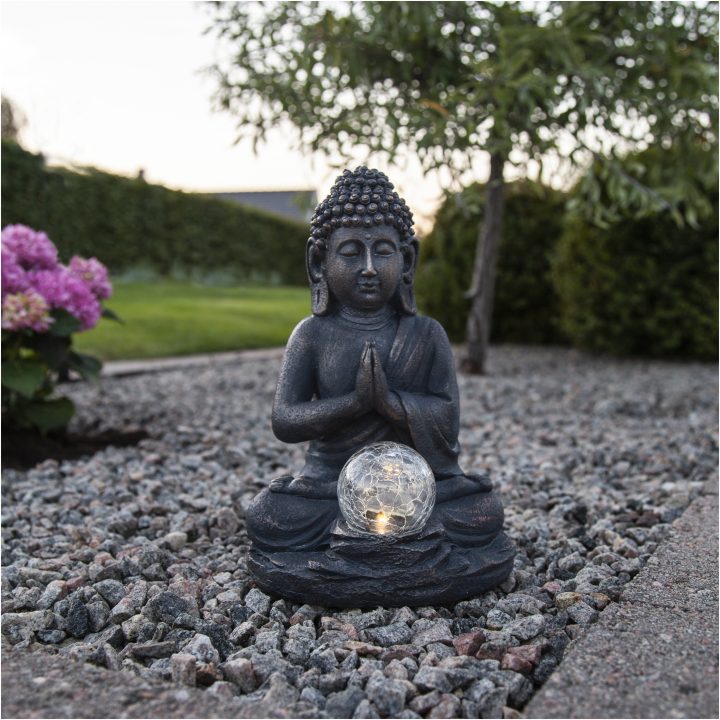 Solcellsdekoration Buddha Grå Star Trading – bild 5