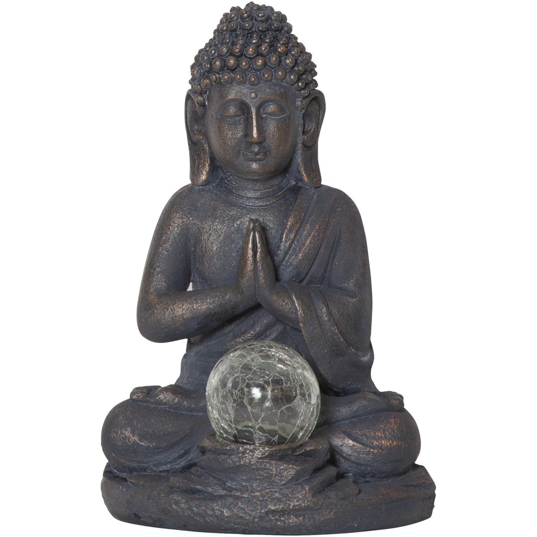 Solcellsdekoration Buddha Grå Star Trading – bild 4