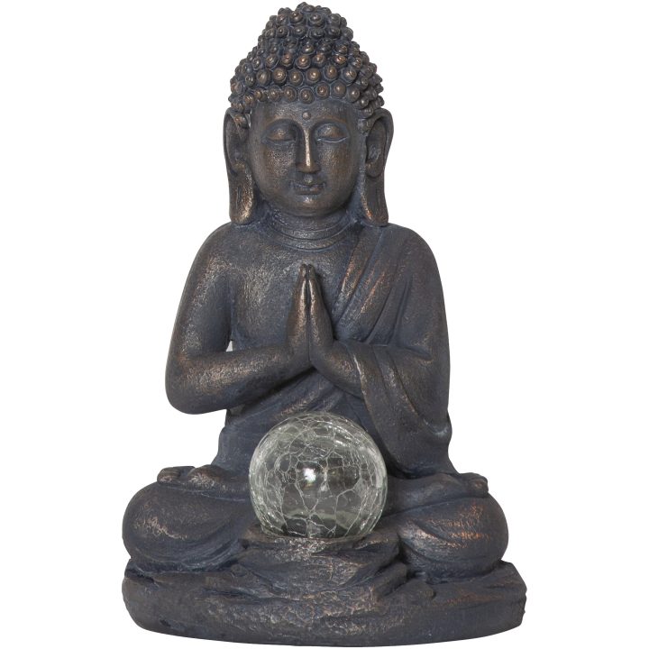 Solcellsdekoration Buddha Grå Star Trading – bild 4