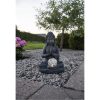 Solcellsdekoration Buddha Grå Star Trading – miniatyr 1