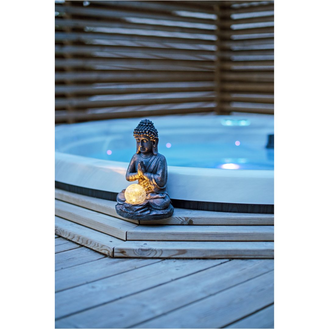 Solcellsdekoration Buddha Grå Star Trading – bild 7