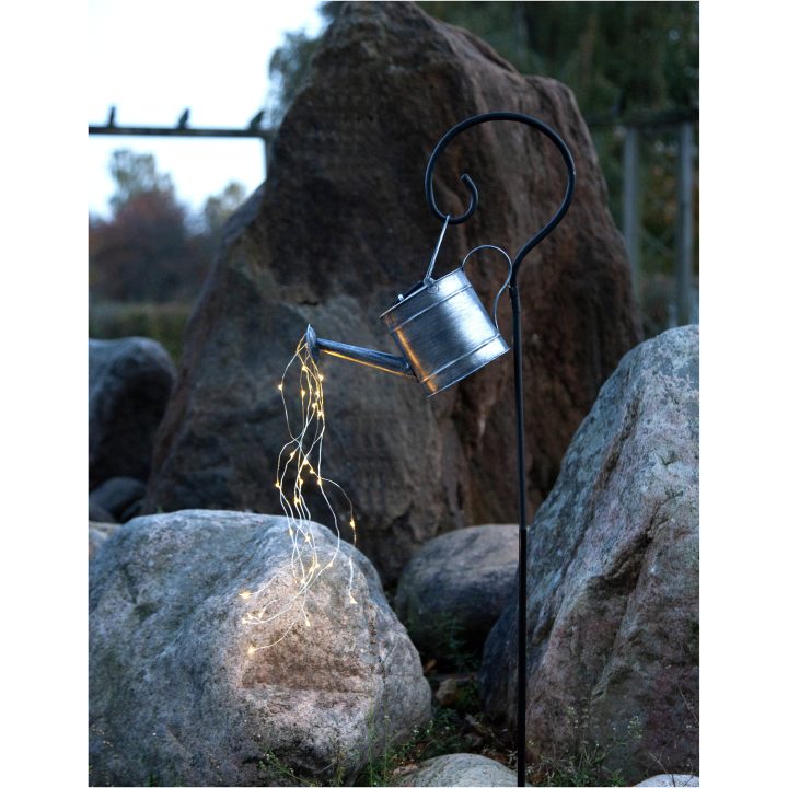Solcellsdekoration Dew Drop Water can Zink Star Trading – bild 6