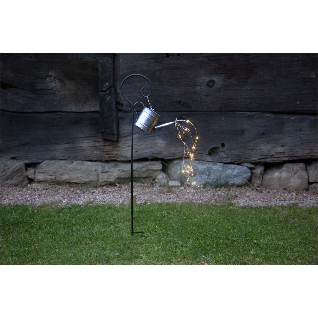 Solcellsdekoration Dew Drop Water can Zink Star Trading – bild 4