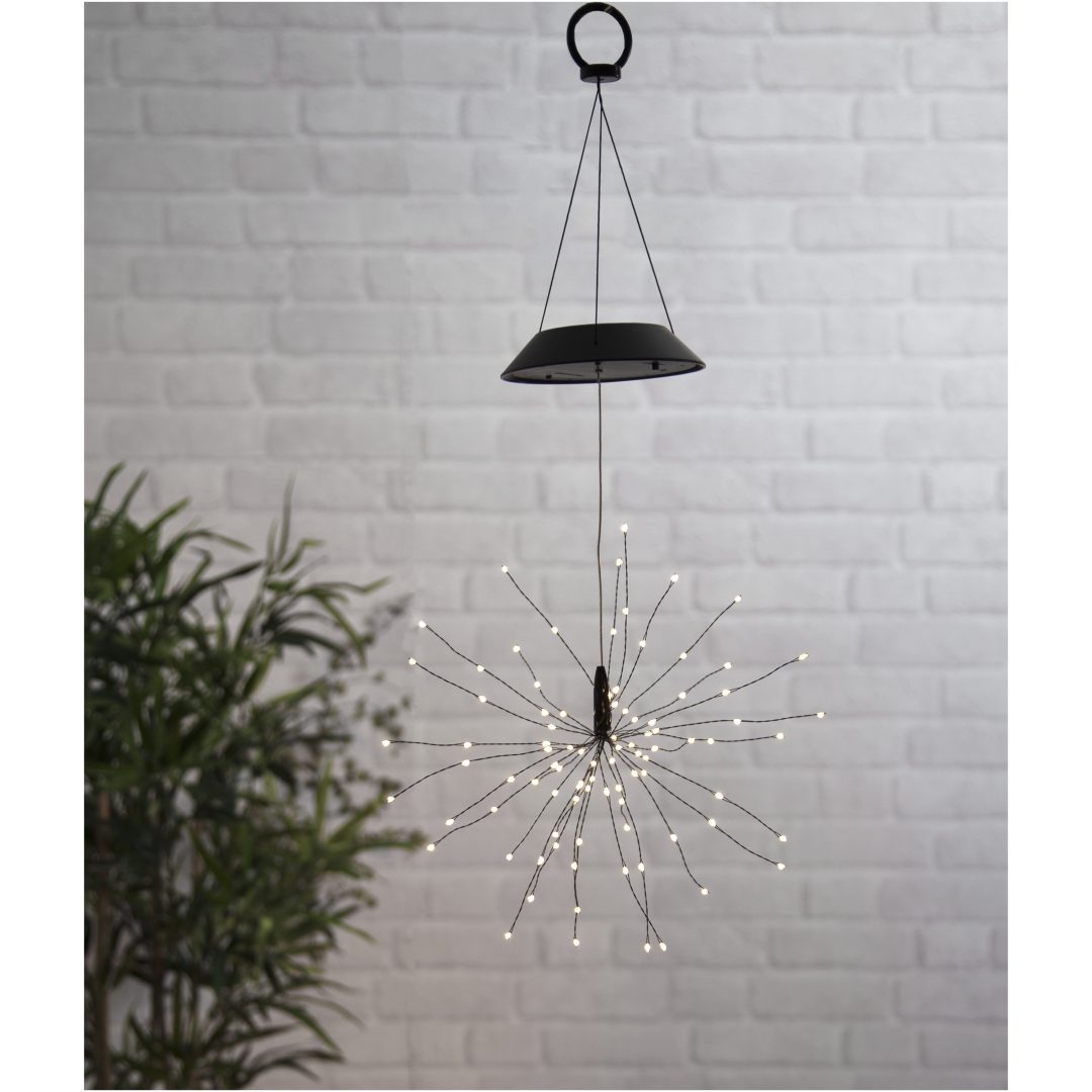 Solcellsdekoration Firework Solar Svart Star Trading – bild 5