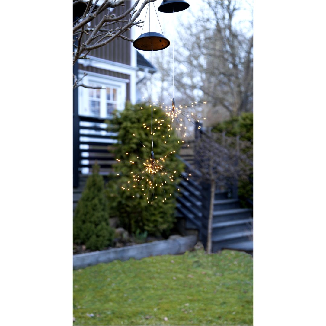 Solcellsdekoration Firework Solar Svart Star Trading – bild 4
