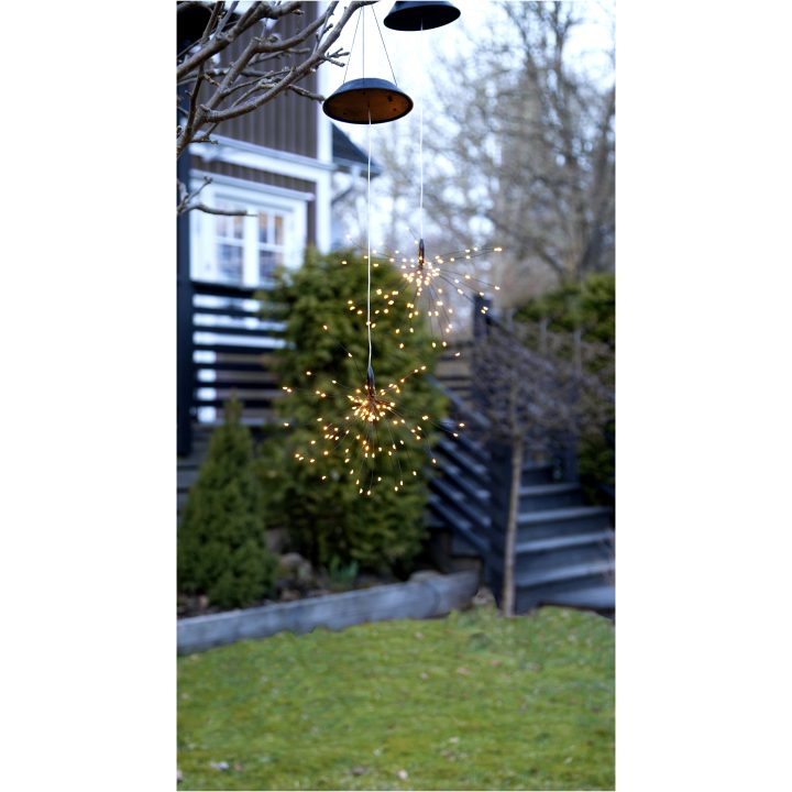 Solcellsdekoration Firework Solar Svart Star Trading – bild 4
