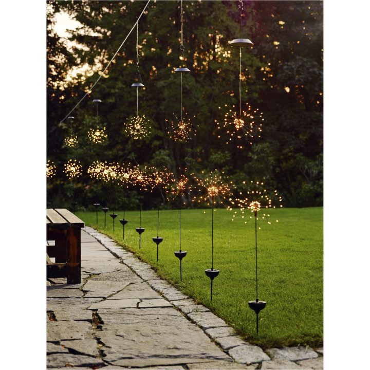Solcellsdekoration Firework Solar Svart Star Trading – bild 3