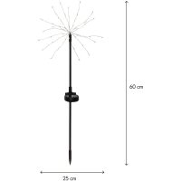 Solcellsdekoration Firework Svart Star Trading