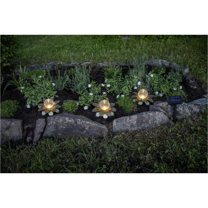 Solcellsdekoration Lilly 3 p Guld Star Trading – bild 8