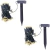 Solcellsdriven LED-ljusslinga 2 st varmvit vidaXL – miniatyr 2